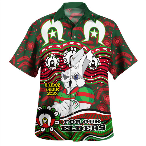 South Sydney Rabbitohs Hawaiian Shirt - Aboriginal Inspired For Our Elders NAIDOC Week 2023