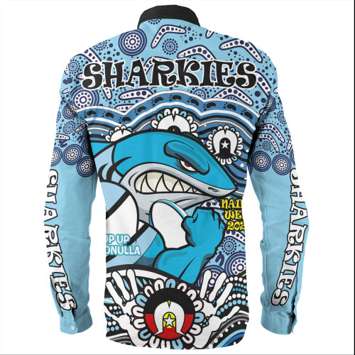 Cronulla-Sutherland Sharks Naidoc Week Long Sleeve Shirt - Aboriginal Inspired For Our Elders NAIDOC Week 2023