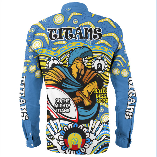 Gold Coast Titans Naidoc Week Long Sleeve Shirt - Aboriginal Inspired For Our Elders NAIDOC Week 2023 Gold Coast Titans Naidoc Week Long Sleeve Shirt - Aboriginal Inspired For Our Elders NAIDOC Week 2023
