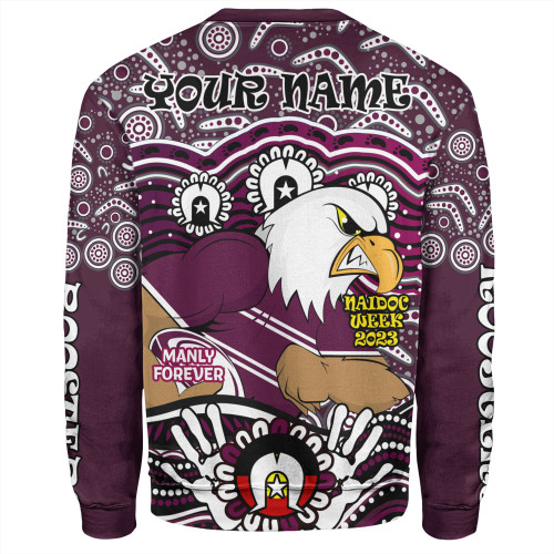 Manly Warringah Sea Eagles Sweatshirt - Aboriginal Inspired For Our Elders NAIDOC Week 2023 Manly Warringah Sea Eagles Sweatshirt - Aboriginal Inspired For Our Elders NAIDOC Week 2023