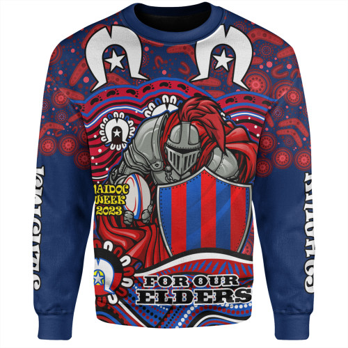 Newcastle Knights Naidoc Week Sweatshirt - Aboriginal Inspired For Our Elders NAIDOC Week 2023