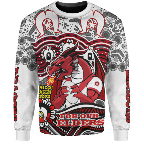 St. George Illawarra Dragons Naidoc Week Sweatshirt - Aboriginal Inspired For Our Elders NAIDOC Week 2023