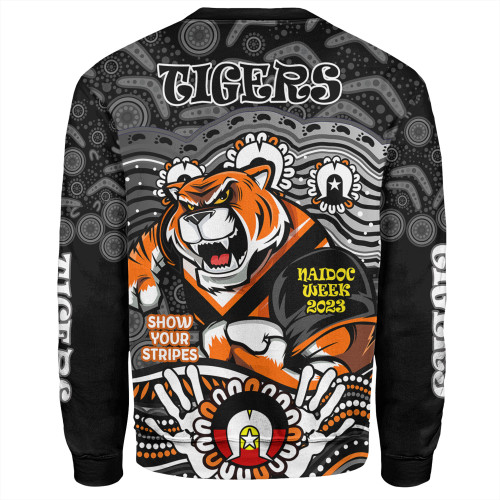 Wests Tigers Naidoc Week Sweatshirt - Aboriginal Inspired For Our Elders NAIDOC Week 2023 Wests Tigers Naidoc Week Sweatshirt - Aboriginal Inspired For Our Elders NAIDOC Week 2023