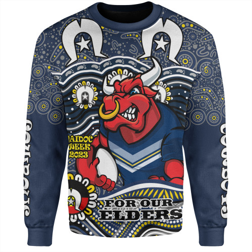 North Queensland Cowboys Naidoc Sweatshirt - Aboriginal Inspired For Our Elders NAIDOC Week 2023