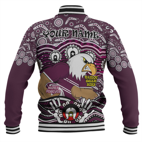 Manly Warringah Sea Eagles Baseball Jacket - Aboriginal Inspired For Our Elders NAIDOC Week 2023 Manly Warringah Sea Eagles Baseball Jacket - Aboriginal Inspired For Our Elders NAIDOC Week 2023