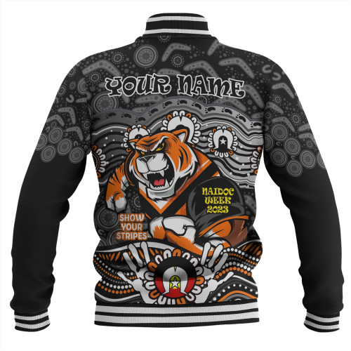 Wests Tigers Naidoc Week Baseball Jacket - Aboriginal Inspired For Our Elders NAIDOC Week 2023 Wests Tigers Naidoc Week Baseball Jacket - Aboriginal Inspired For Our Elders NAIDOC Week 2023