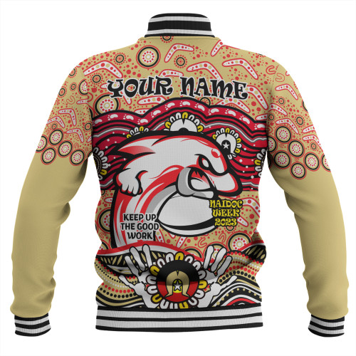 Redcliffe Dolphins Naidoc Week Baseball Jacket - Aboriginal Inspired For Our Elders NAIDOC Week 2023 Redcliffe Dolphins Naidoc Week Baseball Jacket - Aboriginal Inspired For Our Elders NAIDOC Week 2023