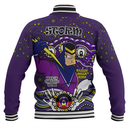 Melbourne Storm Naidoc Week Baseball Jacket - Aboriginal Inspired For Our Elders NAIDOC Week 2023 Melbourne Storm Naidoc Week Baseball Jacket - Aboriginal Inspired For Our Elders NAIDOC Week 2023