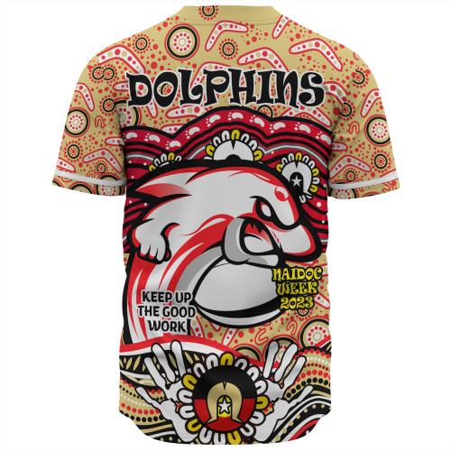 Redcliffe Dolphins Naidoc Week Baseball Shirt - Aboriginal Inspired For Our Elders NAIDOC Week 2023 Redcliffe Dolphins Naidoc Week Baseball Shirt - Aboriginal Inspired For Our Elders NAIDOC Week 2023
