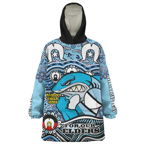 Cronulla-Sutherland Sharks Naidoc Week Snug Hoodie - Aboriginal Inspired For Our Elders NAIDOC Week 2023