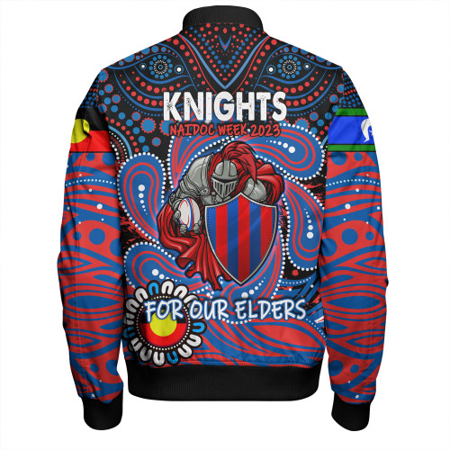 Newcastle Knights Naidoc Week Bomber Jacket - Aboriginal For Our Elder NAIDOC Week 2023 Newcastle Knights Naidoc Week Bomber Jacket - Aboriginal For Our Elder NAIDOC Week 2023