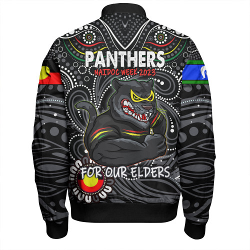 Penrith Panthers Naidoc Week Bomber Jacket - Aboriginal For Our Elder NAIDOC Week 2023 Penrith Panthers Naidoc Week Bomber Jacket - Aboriginal For Our Elder NAIDOC Week 2023