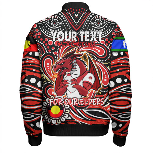 St. George Illawarra Dragons Naidoc Week Bomber Jacket - Aboriginal For Our Elder NAIDOC Week 2023 St. George Illawarra Dragons Naidoc Week Bomber Jacket - Aboriginal For Our Elder NAIDOC Week 2023