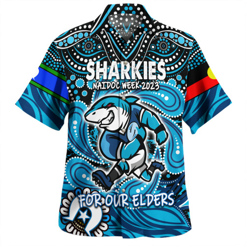 Cronulla-Sutherland Sharks Naidoc Week Hawaiian Shirt - Aboriginal For Our Elder NAIDOC Week 2023