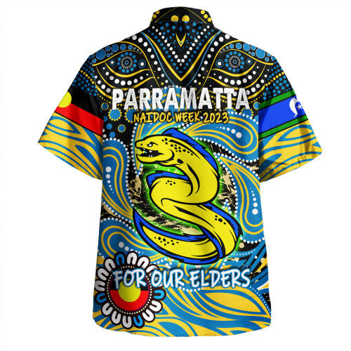 Parramatta Eels Naidoc Week Hawaiian Shirt - Aboriginal For Our Elder NAIDOC Week 2023 Parramatta Eels Naidoc Week Hawaiian Shirt - Aboriginal For Our Elder NAIDOC Week 2023