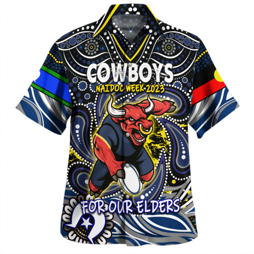 North Queensland Cowboys Naidoc Hawaiian Shirt - Aboriginal For Our Elder NAIDOC Week 2023