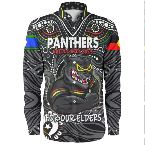 Penrith Panthers Naidoc Week Long Sleeve Shirt - Aboriginal For Our Elder NAIDOC Week 2023