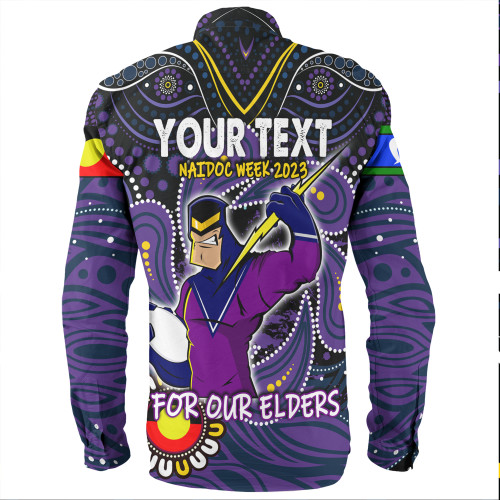 Melbourne Storm Naidoc Week Long Sleeve Shirt - Aboriginal For Our Elder NAIDOC Week 2023 Melbourne Storm Naidoc Week Long Sleeve Shirt - Aboriginal For Our Elder NAIDOC Week 2023