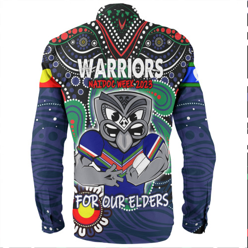 New Zealand Warriors Naidoc Week Long Sleeve Shirt - Aboriginal For Our Elder NAIDOC Week 2023 New Zealand Warriors Naidoc Week Long Sleeve Shirt - Aboriginal For Our Elder NAIDOC Week 2023