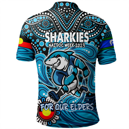 Cronulla-Sutherland Sharks Naidoc Week Polo Shirt - Aboriginal For Our Elder NAIDOC Week 2023 Cronulla-Sutherland Sharks Naidoc Week Polo Shirt - Aboriginal For Our Elder NAIDOC Week 2023