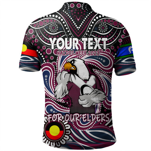 Manly Warringah Sea Eagles Polo Shirt - Aboriginal For Our Elder NAIDOC Week 2023 Manly Warringah Sea Eagles Polo Shirt - Aboriginal For Our Elder NAIDOC Week 2023