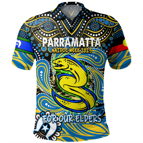 Parramatta Eels Naidoc Week Polo Shirt - Aboriginal For Our Elder NAIDOC Week 2023