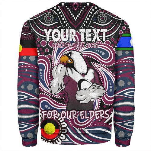Manly Warringah Sea Eagles Sweatshirt - Aboriginal For Our Elder NAIDOC Week 2023 Manly Warringah Sea Eagles Sweatshirt - Aboriginal For Our Elder NAIDOC Week 2023