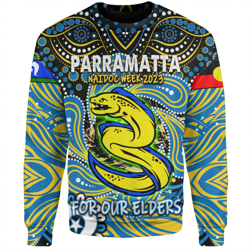 Parramatta Eels Naidoc Week Sweatshirt - Aboriginal For Our Elder NAIDOC Week 2023