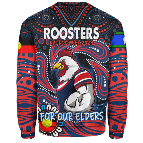 Sydney Roosters Naidoc WeekSweatshirt - Aboriginal For Our Elder NAIDOC Week 2023