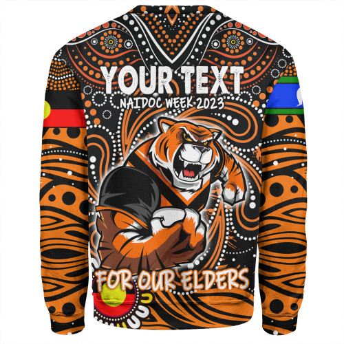 Wests Tigers Naidoc Week Sweatshirt - Aboriginal For Our Elder NAIDOC Week 2023 Wests Tigers Naidoc Week Sweatshirt - Aboriginal For Our Elder NAIDOC Week 2023