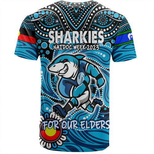 Cronulla-Sutherland Sharks Naidoc Week T-Shirt - Aboriginal For Our Elder NAIDOC Week 2023 Cronulla-Sutherland Sharks Naidoc Week T-Shirt - Aboriginal For Our Elder NAIDOC Week 2023