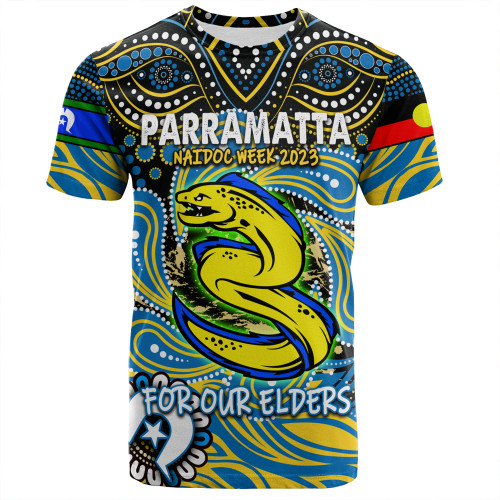 Parramatta Eels Naidoc Week T-Shirt - Aboriginal For Our Elder NAIDOC Week 2023
