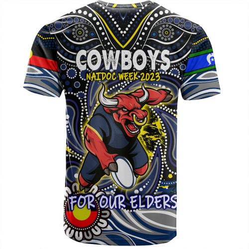 North Queensland Cowboys Naidoc T-Shirt - Aboriginal For Our Elder NAIDOC Week 2023 North Queensland Cowboys Naidoc T-Shirt - Aboriginal For Our Elder NAIDOC Week 2023