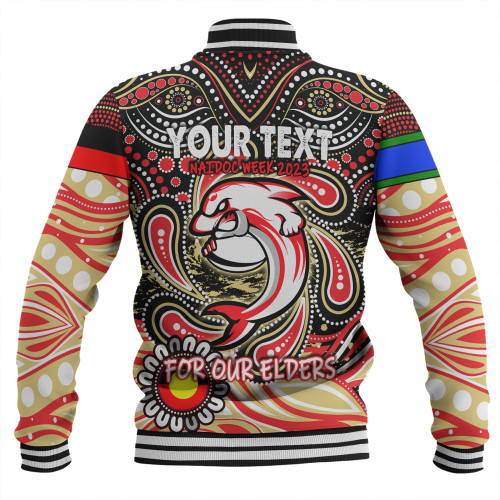 Redcliffe Dolphins Naidoc Week Baseball Jacket - Aboriginal For Our Elder NAIDOC Week 2023 Redcliffe Dolphins Naidoc Week Baseball Jacket - Aboriginal For Our Elder NAIDOC Week 2023