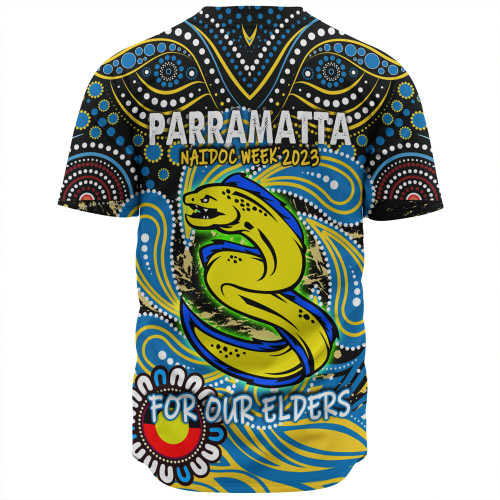 Parramatta Eels Naidoc Week Baseball Shirt - Aboriginal For Our Elder NAIDOC Week 2023 Parramatta Eels Naidoc Week Baseball Shirt - Aboriginal For Our Elder NAIDOC Week 2023