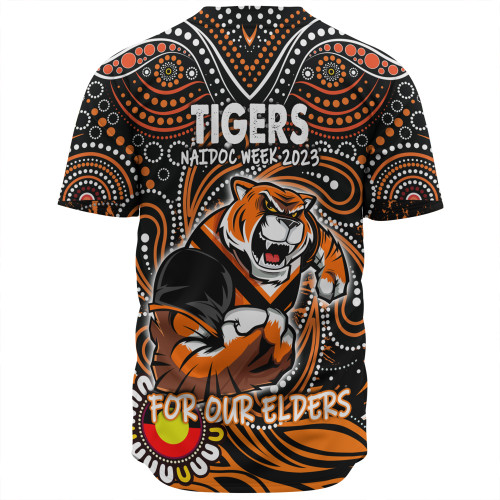 Wests Tigers Naidoc Week Baseball Shirt - Aboriginal For Our Elder NAIDOC Week 2023 Wests Tigers Naidoc Week Baseball Shirt - Aboriginal For Our Elder NAIDOC Week 2023