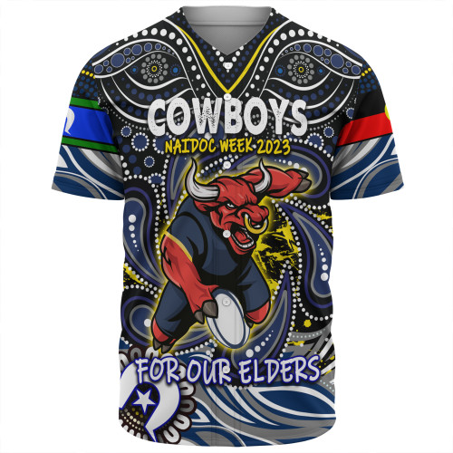 Cowboys Naidoc Week Baseball Shirt - Aboriginal For Our Elder NAIDOC Week 2023