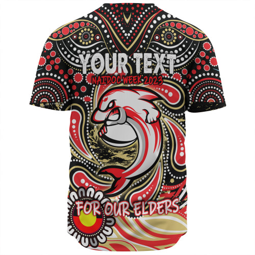 Redcliffe Dolphins Naidoc Week Baseball Shirt - Aboriginal For Our Elder NAIDOC Week 2023 Redcliffe Dolphins Naidoc Week Baseball Shirt - Aboriginal For Our Elder NAIDOC Week 2023