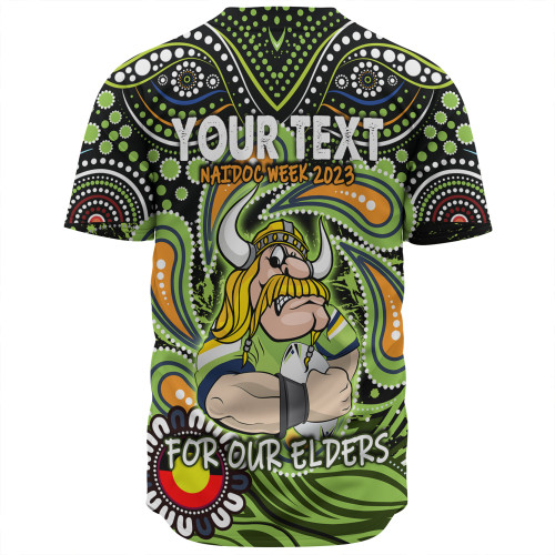 Canberra Raiders Naidoc Week Baseball Shirt - Aboriginal For Our Elder NAIDOC Week 2023 Canberra Raiders Naidoc Week Baseball Shirt - Aboriginal For Our Elder NAIDOC Week 2023