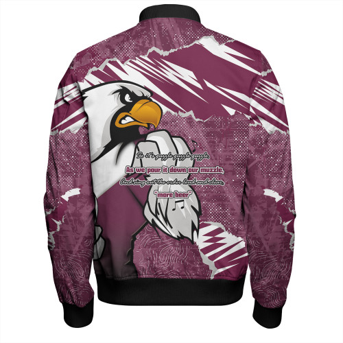 Manly Warringah Sea Eagles Bomber Jacket - Theme Song Manly Warringah Sea Eagles Bomber Jacket - Theme Song