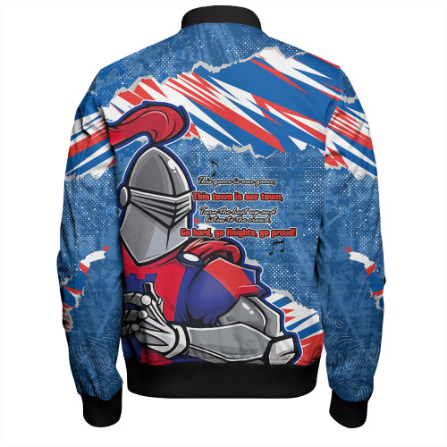 Newcastle Knights Sport Bomber Jacket - Theme Song Newcastle Knights Sport Bomber Jacket - Theme Song