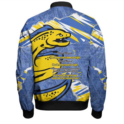 Parramatta Eels Sport Bomber Jacket - Theme Song Parramatta Eels Sport Bomber Jacket - Theme Song