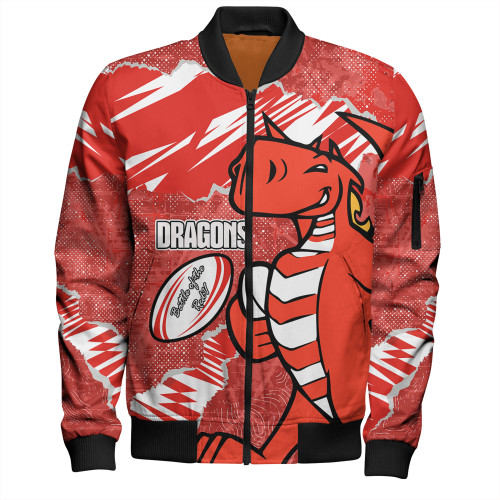 St. George Illawarra Dragons Bomber Jacket - Theme Song St. George Illawarra Dragons Bomber Jacket - Theme Song