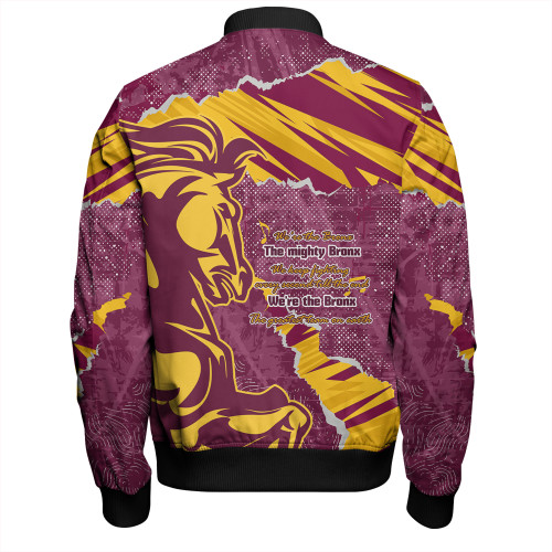 Brisbane Broncos Bomber Jacket - Theme Song Brisbane Broncos Bomber Jacket - Theme Song