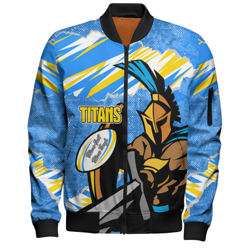 Gold Coast Titans Sport Bomber Jacket - Theme Song Gold Coast Titans Sport Bomber Jacket - Theme Song
