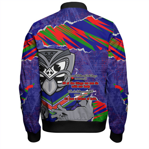 New Zealand Warriors Sport Bomber Jacket - Theme Song New Zealand Warriors Sport Bomber Jacket - Theme Song