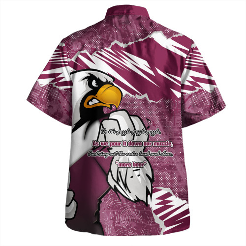 Manly Warringah Sea Eagles Hawaiian Shirt - Theme Song Manly Warringah Sea Eagles Hawaiian Shirt - Theme Song