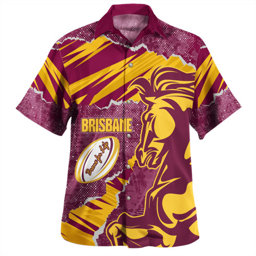 Brisbane Broncos Hawaiian Shirt - Theme Song Brisbane Broncos Hawaiian Shirt - Theme Song