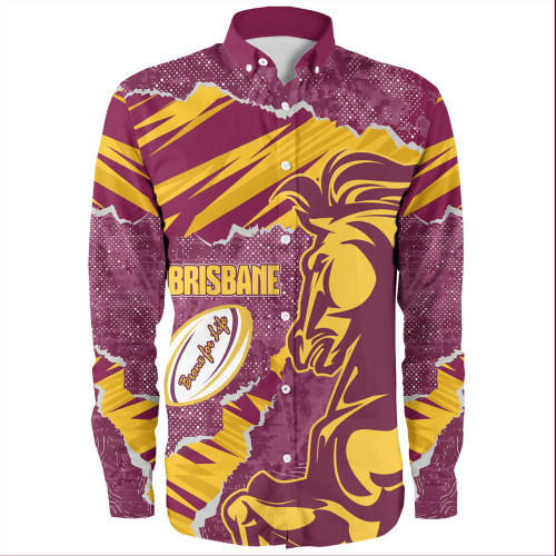 Brisbane Broncos Long Sleeve Shirt - Theme Song Brisbane Broncos Long Sleeve Shirt - Theme Song