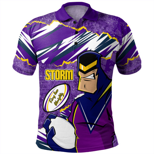 Melbourne Storm Polo Shirt - Theme Song Melbourne Storm Polo Shirt - Theme Song